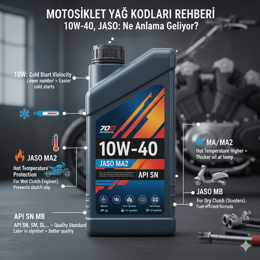 Motosiklet Yağ Kodları Neden Farklı OIur ? Yağ kodların Anlamı Nedir? 