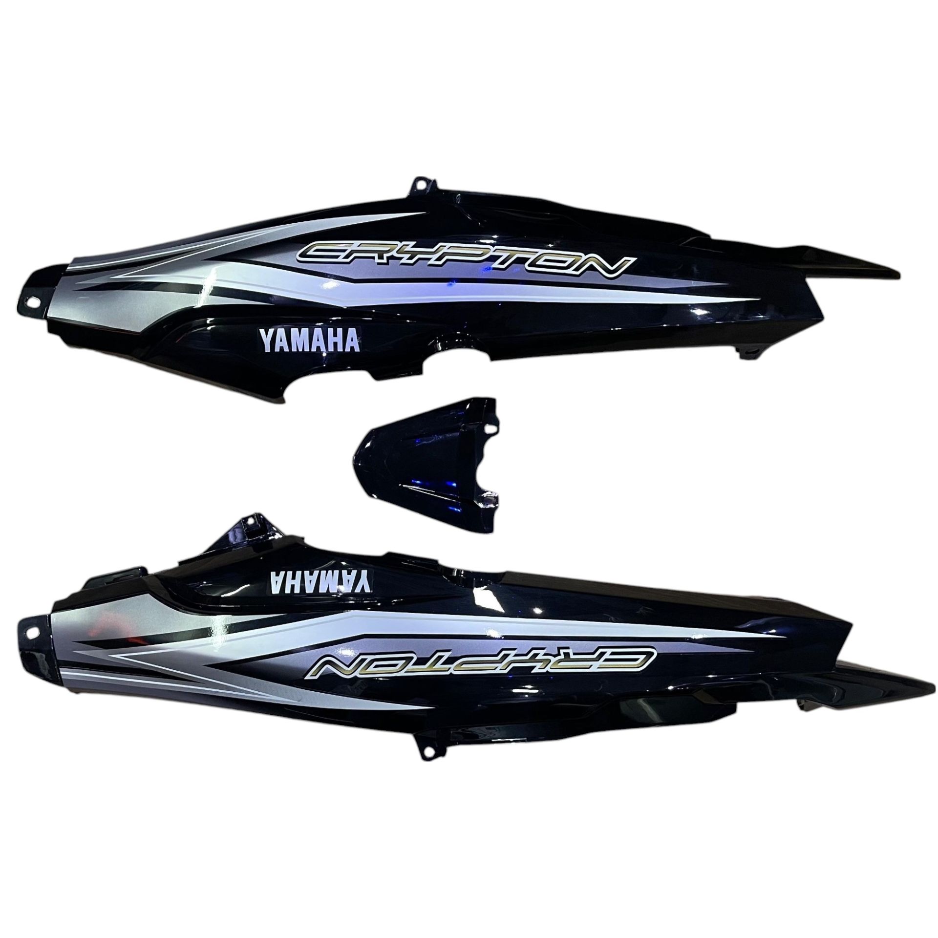 Yamaha Crypton C8 Sele Altı Yan Kapak Grenajı Takım Siyah