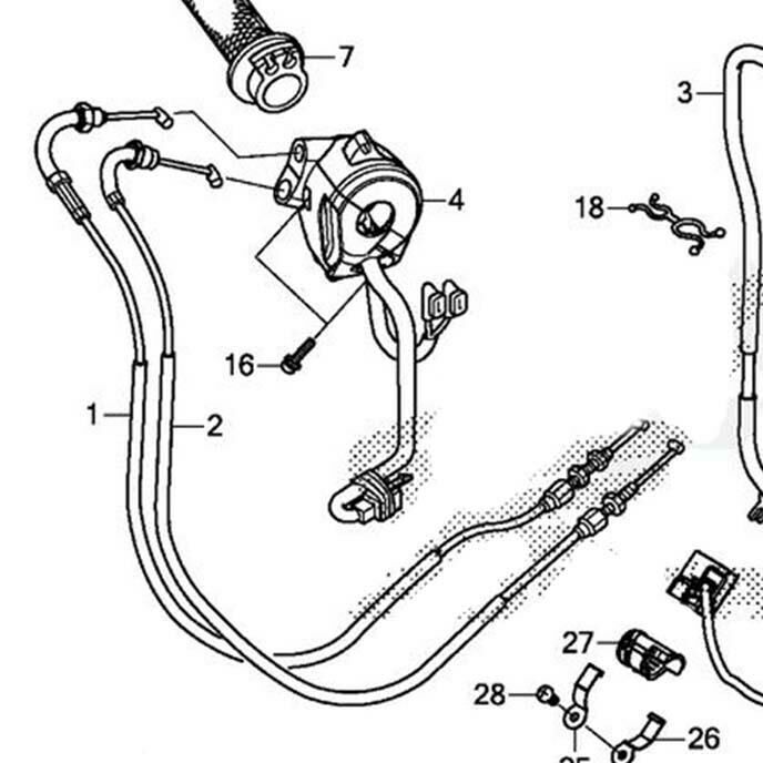 Honda CRF 250 L Gaz Teli Halatı Orijinal 2012-2020 (2 Nolu)