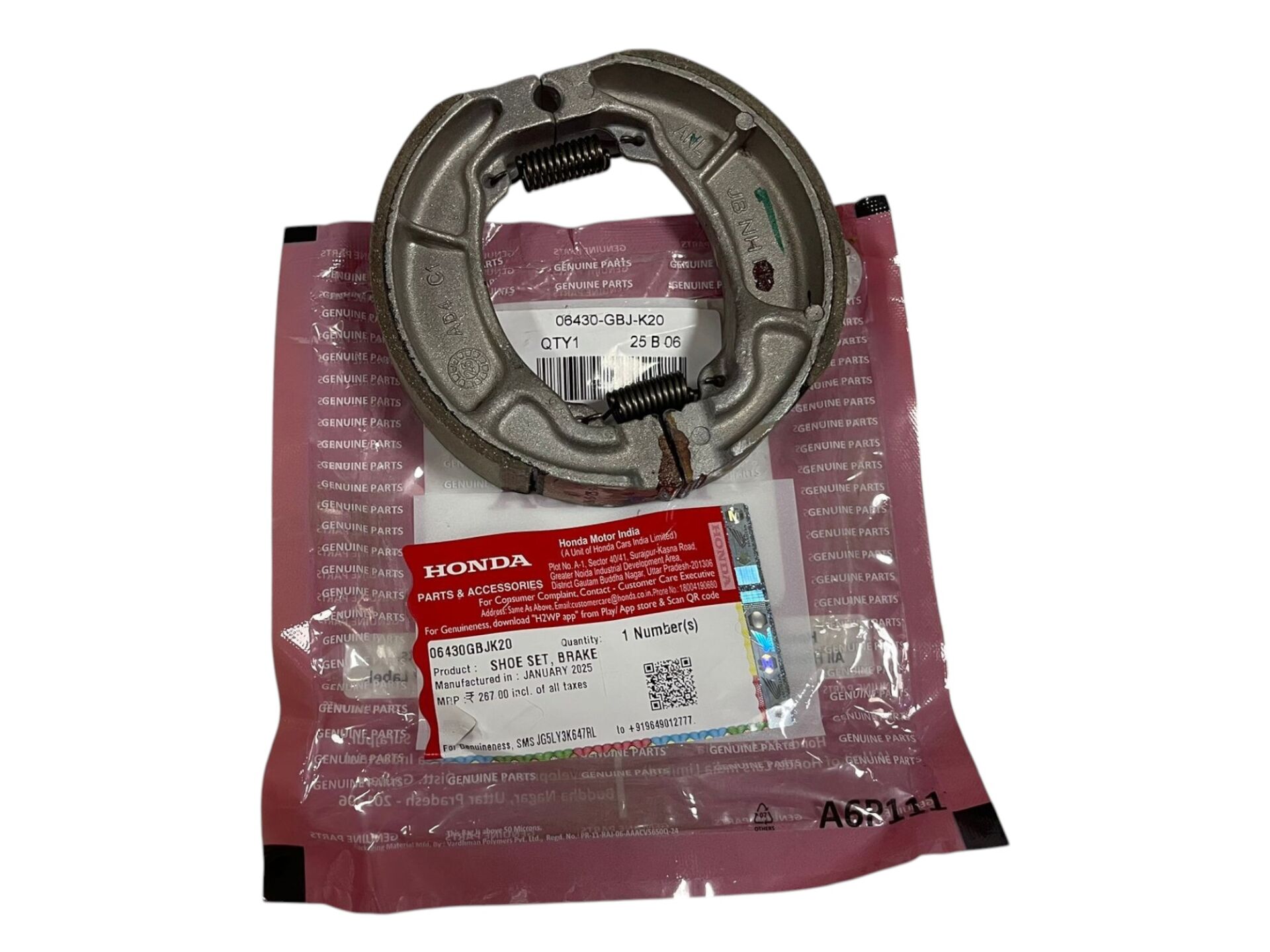 ACTIVA-CBF 150-ALPHA-CB 125E-FIZY 125-ACE 125-ACTIVA S-CB 125F-PCX 125-150-DİO 110 FREN BALATASI TAKIM ORJİNAL