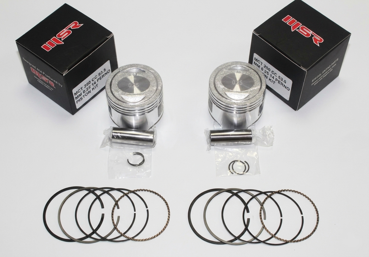 MONDIAL MCT 250 CC PİSTON SEGMAN SETİ (2'Lİ) 53.5 MM (0.25) 14 PERNO