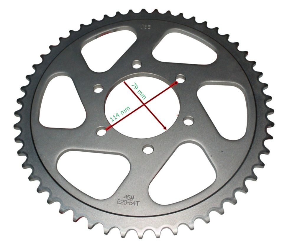 Cf Moto NK 400 Arka Zincir Dişlisi 520*54T