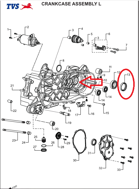 TVS WEGO ŞANZIMAN KAPAK KEÇESİ ORJİNAL