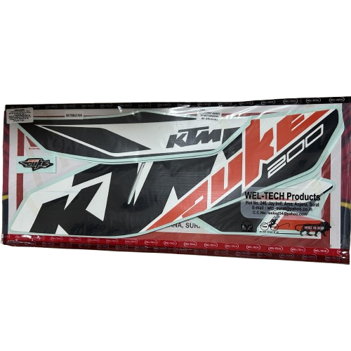 Ktm Duke 200 Sticker Arma Seti Siyah