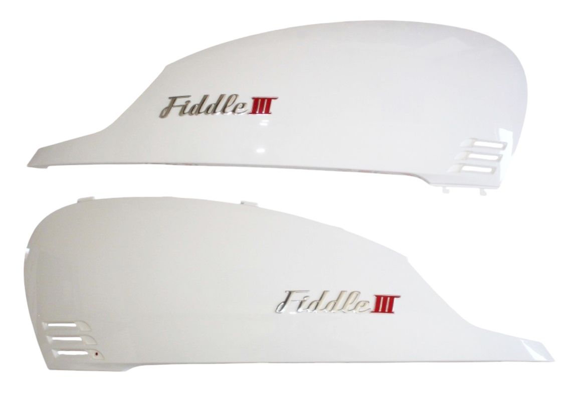 Sym Fiddle 125 - Fiddle-3 200 Sele Altı Yan Kapak Grenajı Sağ Sol Takım Beyaz